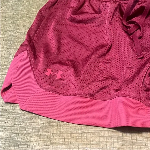 Under Armour Women's Athletic Mesh Shorts in Pink - Picture 3 of 3